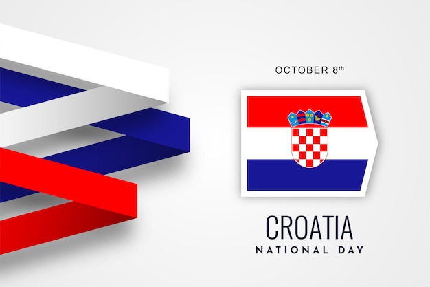 Diseño de fondo del día nacional de croacia