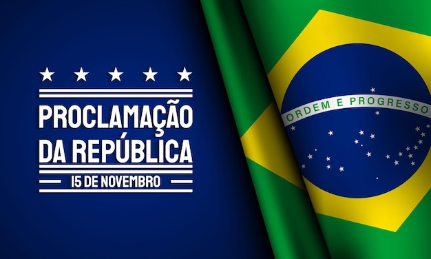 Vector diseño de fondo del día de la república de brasil proclamación de la ilustración vectorial de la república