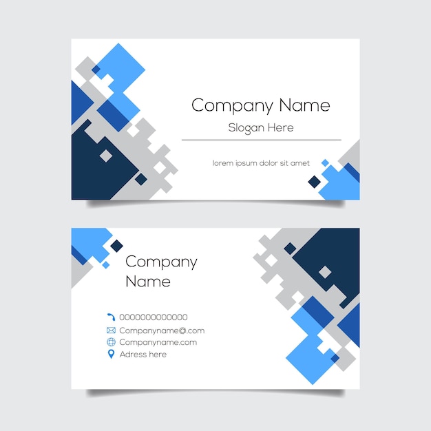 Diseño de fondo de diseño de tarjetas de visita abstractas vectoriales