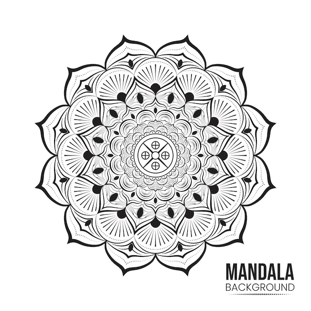 diseño de fondo de efecto mandala ornamental moderno con color dorado