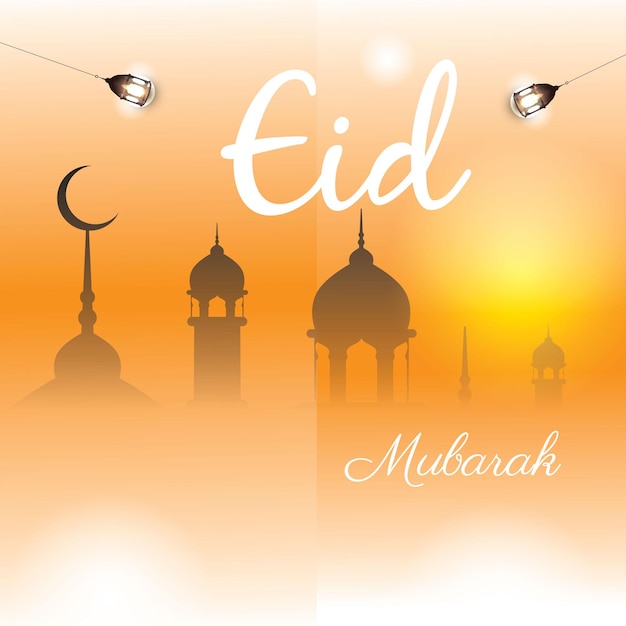 El diseño de fondo de Eid al adha y Eid al fitr mubarak