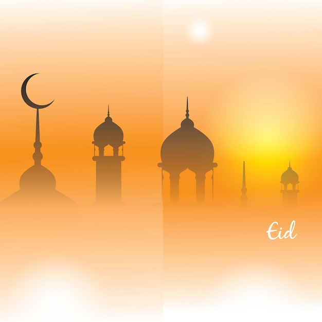 El diseño de fondo de Eid al adha y Eid al fitr mubarak