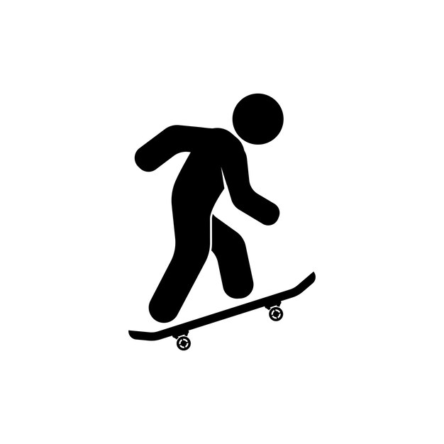 Diseño y fondo del ejemplo del vector del icono del tablero del patín