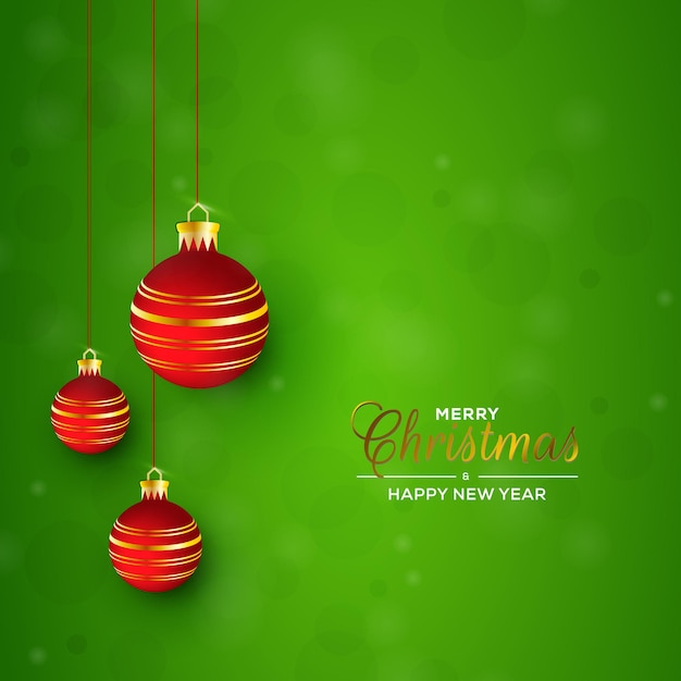 Diseño de fondo elegante navideño con bola navideña