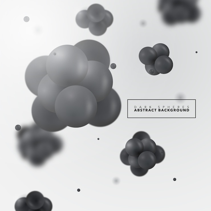 Vector diseño de fondo de esferas oscuras