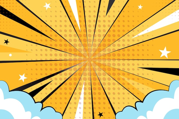 Diseño de fondo de estilo cómico plano