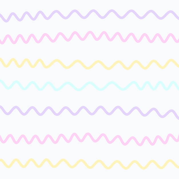 Diseño de fondo de estilo doodle con líneas coloridas en colores de caramelo