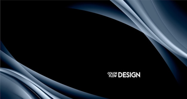 Diseño de fondo de estilo de flujo de color