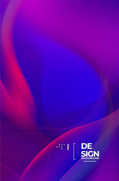 Diseño de fondo de estilo de línea de onda gradiente