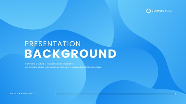 Diseño de fondo de estilo minimalista de vector azul simple con ondas y líquido plantilla de fondo de presentación