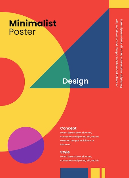 Diseño de fondo de estilo póster minimalista