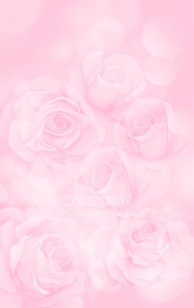 Diseño de fondo de estilo rosas rosas