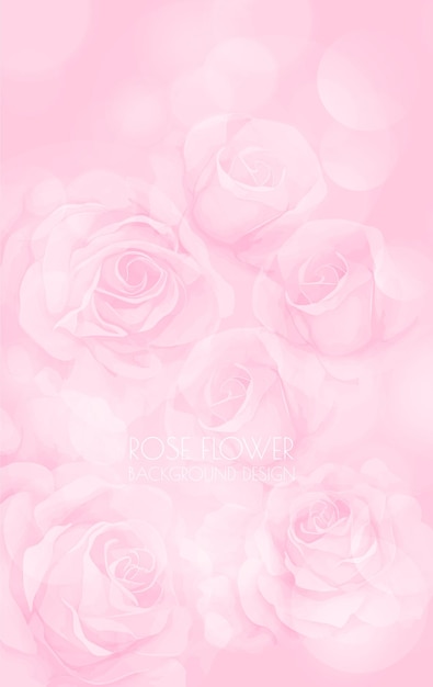 Vector diseño de fondo de estilo rosas rosas