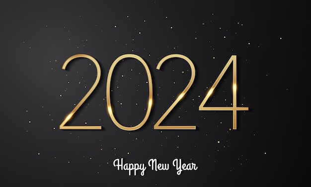 Diseño de fondo de feliz año nuevo 2024