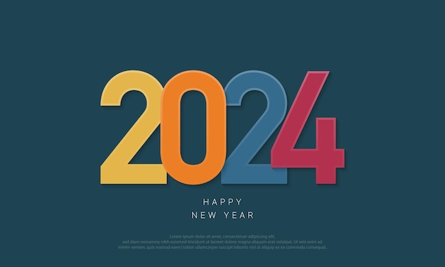 Diseño de fondo de feliz año nuevo 2024