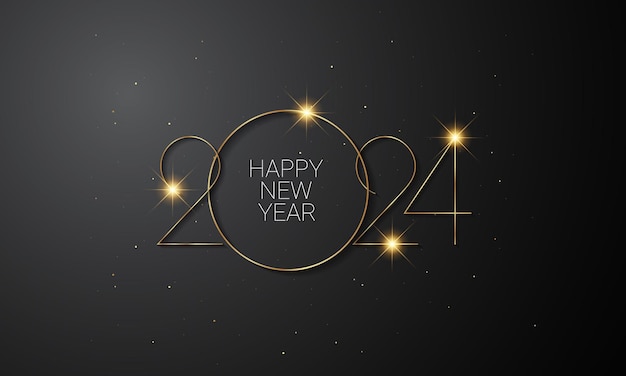 Diseño de fondo de feliz año nuevo 2024