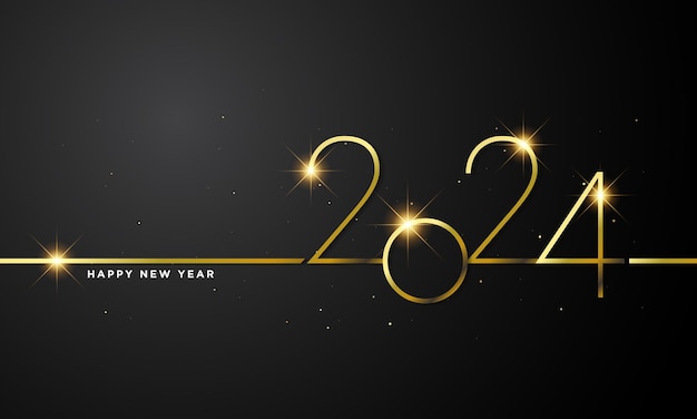 Diseño de fondo de feliz año nuevo 2024