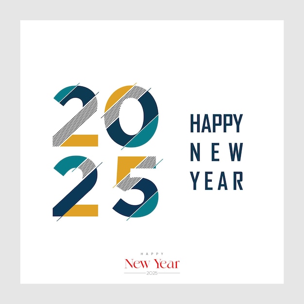 Diseño de fondo de feliz año nuevo 2025