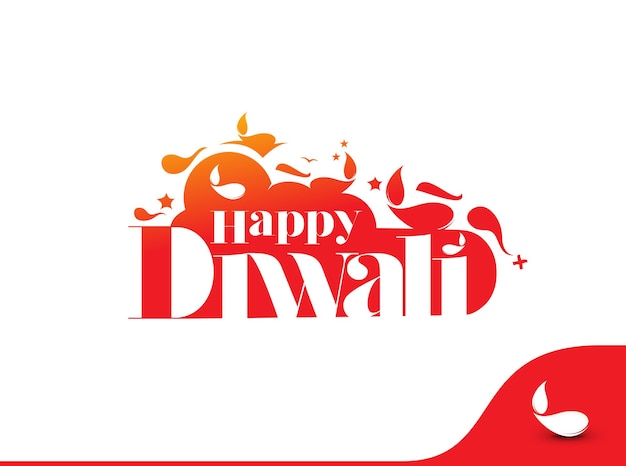 Diseño de fondo feliz Diwali. Ilustración vectorial abstracta.