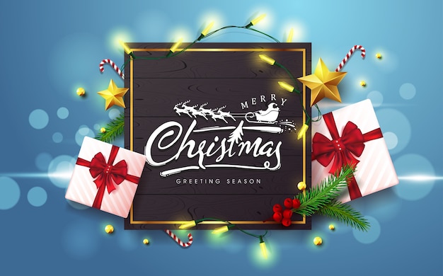 Diseño de fondo de Feliz Navidad