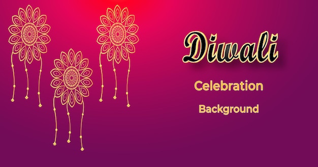 Diseño de fondo del festival Diwali, excelente creación de coloridos triángulos concepto brillante y lámparas.