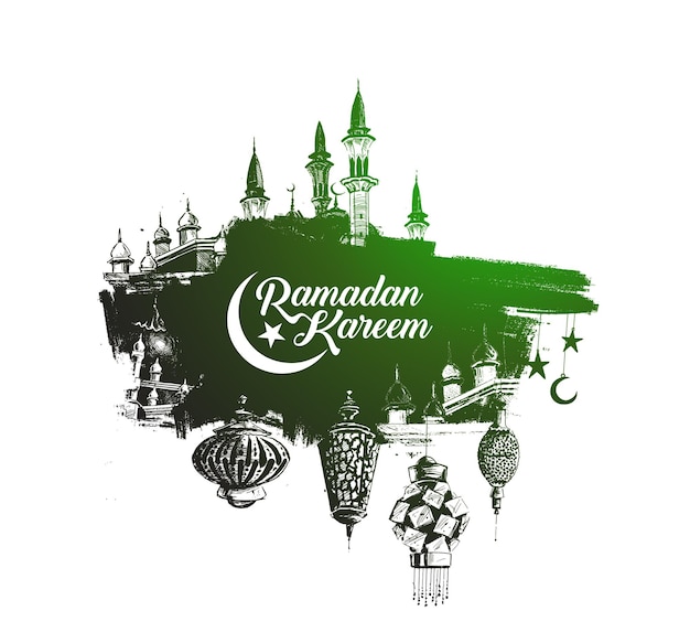 Diseño de fondo del festival musulmán eid mubarak