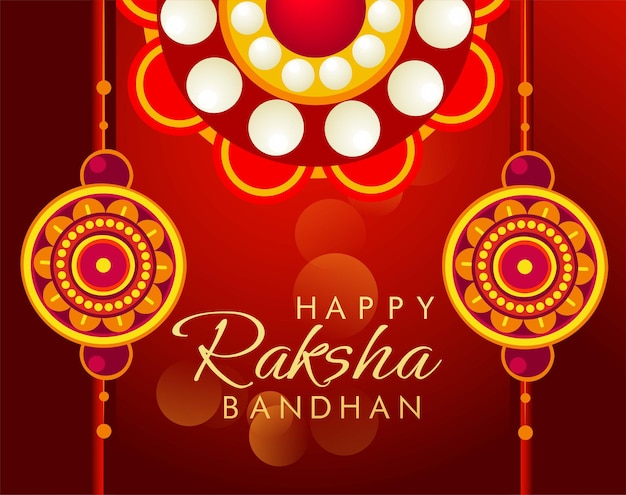 El diseño de fondo del festival de Rakhi con la ilustración creativa de Rakhi El festival indio de Raksha Bandhan