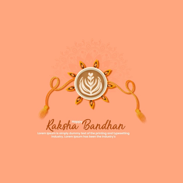 Diseño de fondo del festival rakhi con ilustración creativa de rakhi.