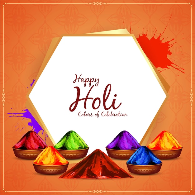 Diseño de fondo del festival tradicional hindú indio Happy Holi