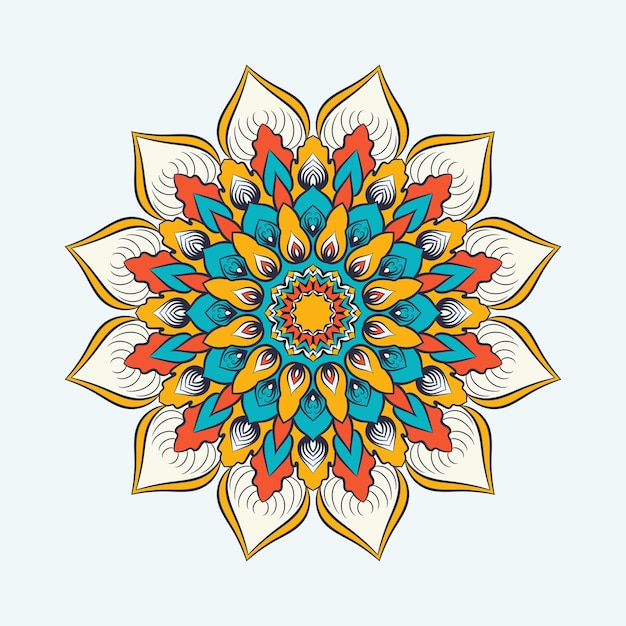 Diseño de fondo floral colorido y vector de libro para colorear