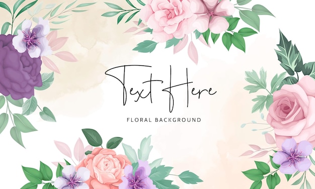 diseño de fondo floral con hermosa flor