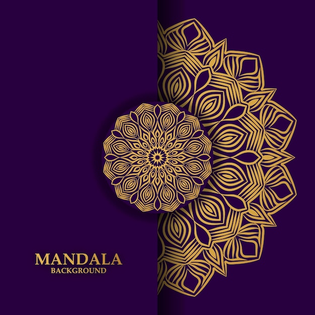 Diseño de fondo floral mandala Free Vector