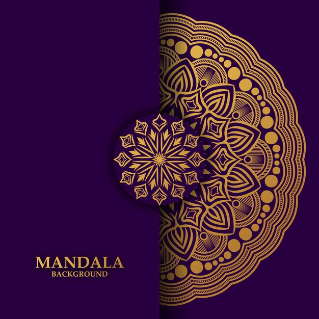 Diseño de fondo floral mandala Free Vector