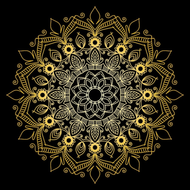 Diseño de fondo floral mandala free vector