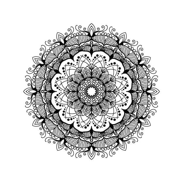 Diseño de fondo floral mandala Free Vector