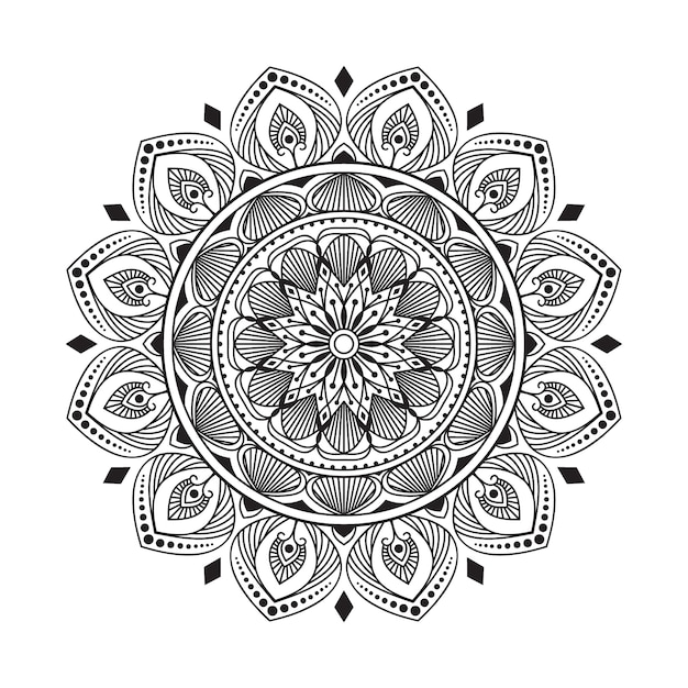 Diseño de fondo floral Mandala