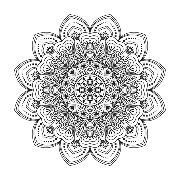 Vector diseño de fondo floral mandala