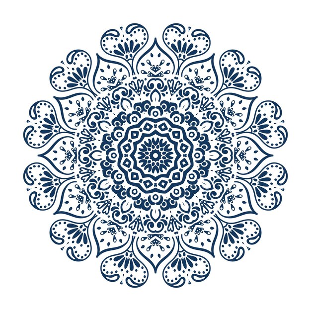 Diseño de fondo floral, Vector mandala indio