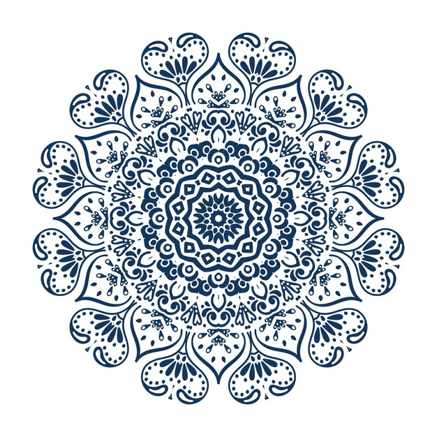 Diseño de fondo floral, Vector mandala indio