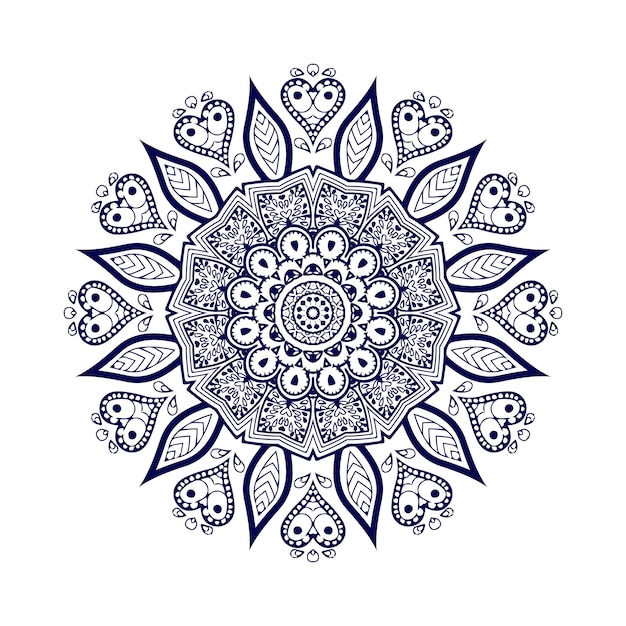 Diseño de fondo floral, Vector mandala indio