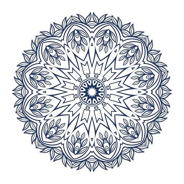 Diseño de fondo floral, vector mandala indio