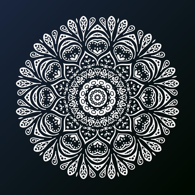 Diseño de fondo floral, Vector mandala indio