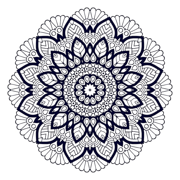 Diseño de fondo floral, Vector mandala indio