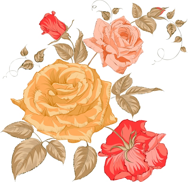 Diseño de fondo floral