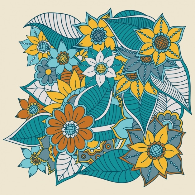 Diseño de fondo floral