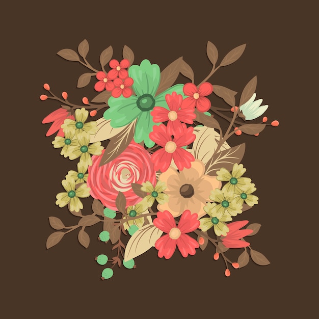 Diseño de fondo floral