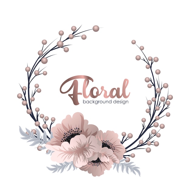 Diseño de fondo floral