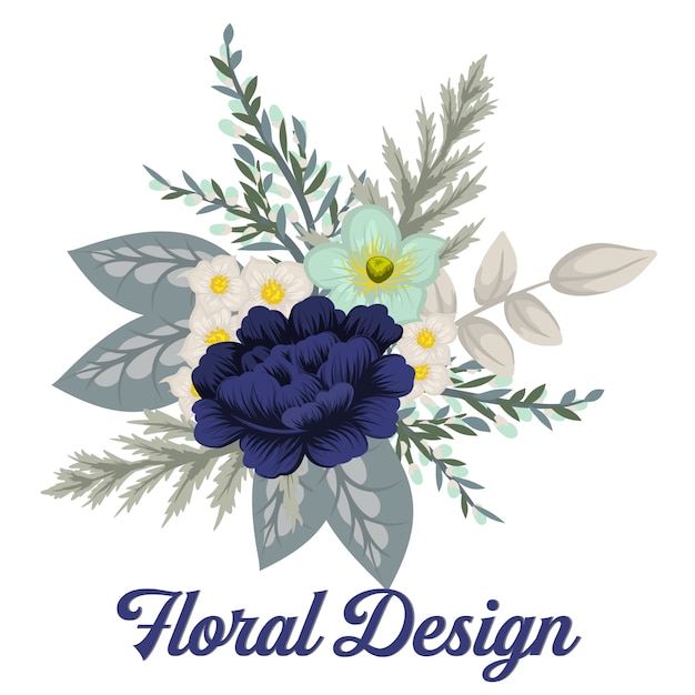 Diseño de fondo floral