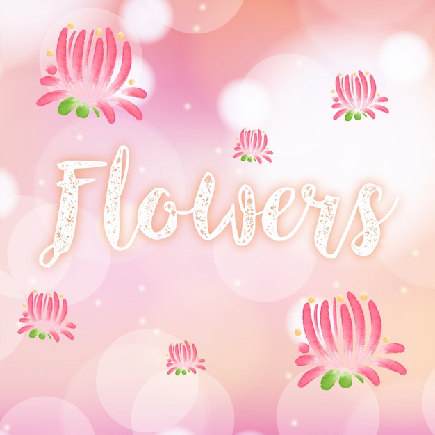 Diseño de fondo con flores de color rosa