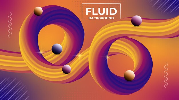 diseño de fondo fluido abstracto moderno con formas fluidas coloridas en 3D